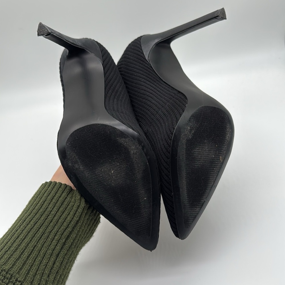 Steve Madden Dianne Ribbed Sock Boots in Black Size 8.5 - Picture 8 of 9
